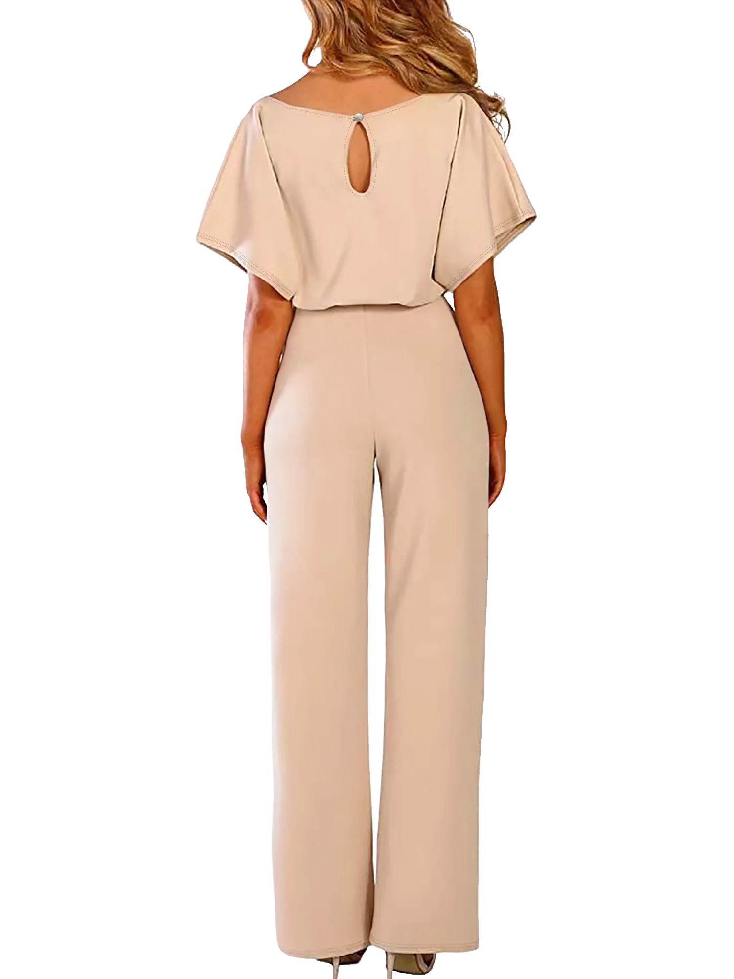 Women's Belted Jumpsuit Casual Wide-Leg Pants  Summer Commute Outfit  Stylish & Comfortable